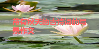 带有秋天的古诗词的写景作文 