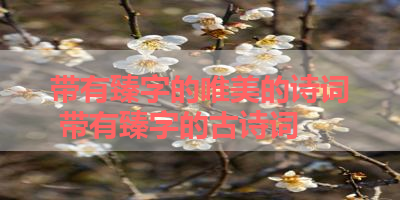 带有臻字的唯美的诗词 带有臻字的古诗词 