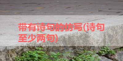 带有诗句的仿写(诗句至少两句) 