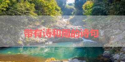 带有诗和雨的诗句 