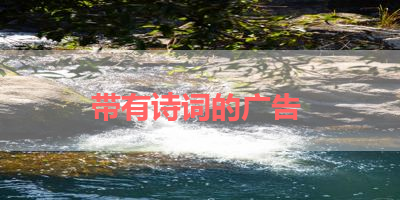 带有诗词的广告 