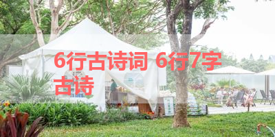 6行古诗词 6行7字古诗 