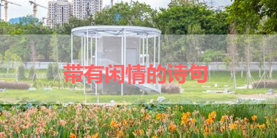 带有闲情的诗句 