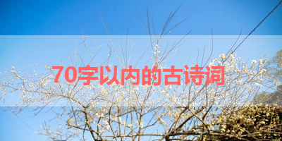70字以内的古诗词 