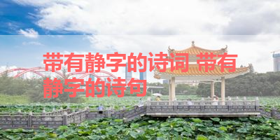 带有静字的诗词 带有静字的诗句 