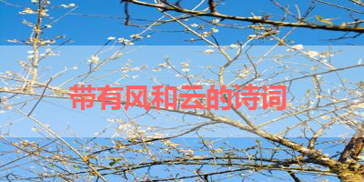 带有风和云的诗词 