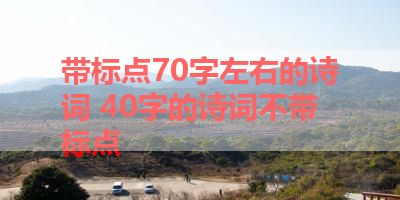 带标点70字左右的诗词 40字的诗词不带标点