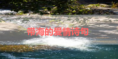 带海的爱情诗句 