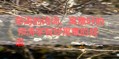 带涛的诗词。寓意好的 带涛字有好寓意的成语
