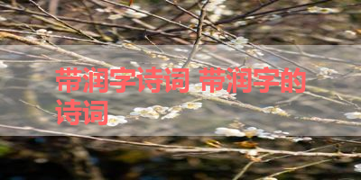 带润字诗词 带润字的诗词