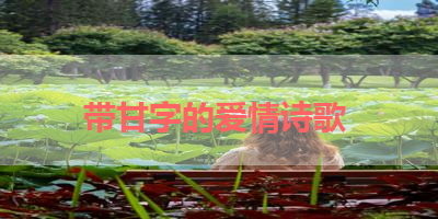 带甘字的爱情诗歌 
