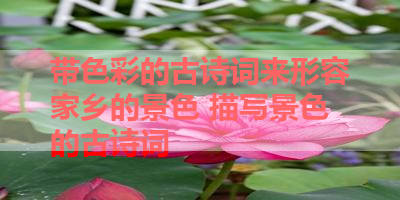 带色彩的古诗词来形容家乡的景色 描写景色的古诗词