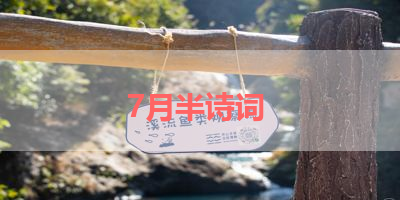 7月半诗词 