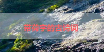 带荷字的古诗词 