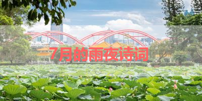 7月的雨夜诗词 