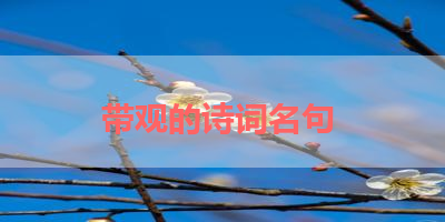 带观的诗词名句 