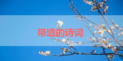 带透的诗词 