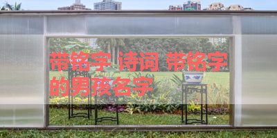 带铭字 诗词 带铭字的男孩名字