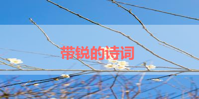 带锐的诗词 