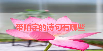 带陌字的诗句有哪些 