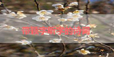 带颖字昕字的诗词 