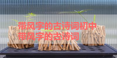 带风字的古诗词初中 带风字的古诗词