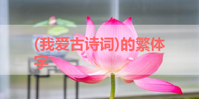 (我爱古诗词)的繁体字 