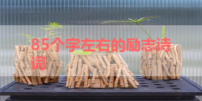 85个字左右的励志诗词 