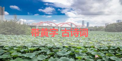 带黄字 古诗词 