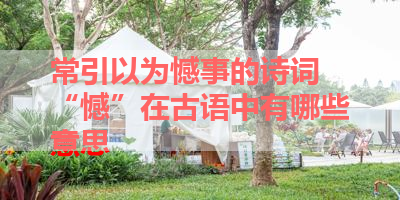 常引以为憾事的诗词 “憾”在古语中有哪些意思 