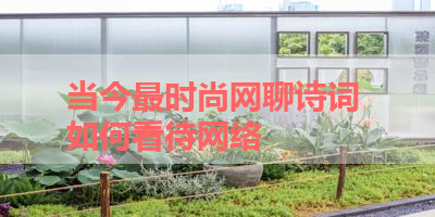 当今最时尚网聊诗词 如何看待网络 