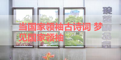 当国家领袖古诗词 梦见国家领袖