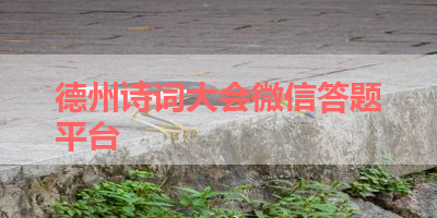 德州诗词大会微信答题平台 