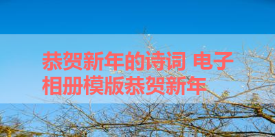 恭贺新年的诗词 电子相册模版恭贺新年
