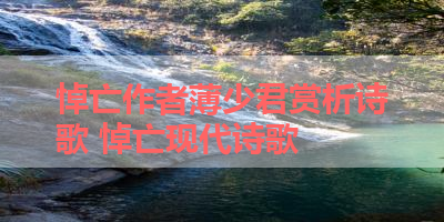 悼亡作者薄少君赏析诗歌 悼亡现代诗歌