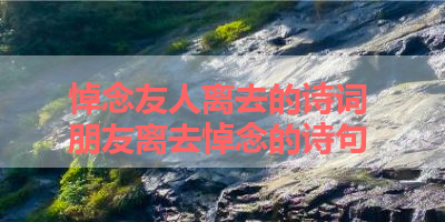 悼念友人离去的诗词 朋友离去悼念的诗句 