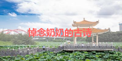 悼念奶奶的古诗 