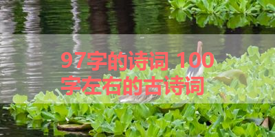 97字的诗词 100字左右的古诗词