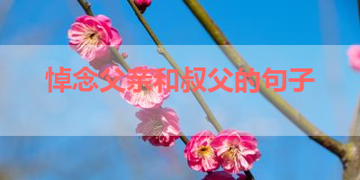 悼念父亲和叔父的句子 