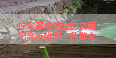 悼念革命烈士的文章 纪念英雄烈士的散文