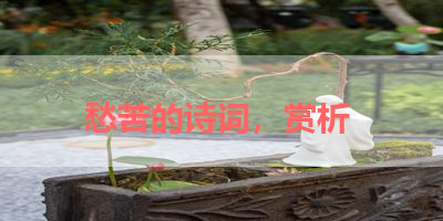 愁苦的诗词，赏析 