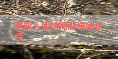 感叹人生结局悲惨的古诗 