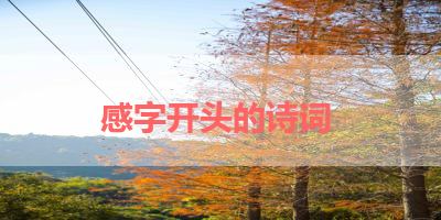 感字开头的诗词 