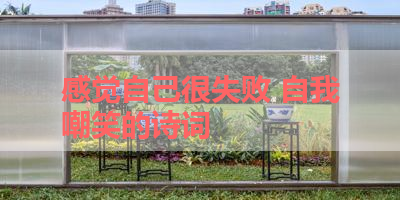 感觉自己很失败 自我嘲笑的诗词 
