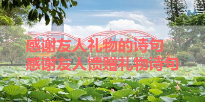 感谢友人礼物的诗句 感谢友人馈赠礼物诗句
