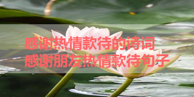 感谢热情款待的诗词 感谢朋友热情款待句子