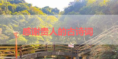 感谢贵人的古诗词 