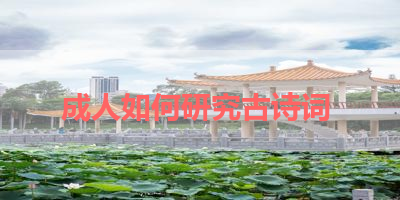成人如何研究古诗词 
