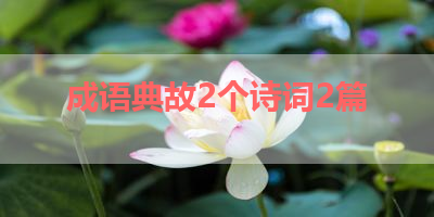 成语典故2个诗词2篇 
