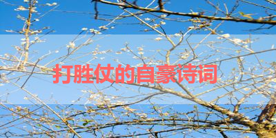 打胜仗的自豪诗词 